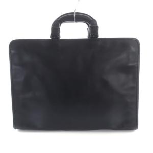 ブリーフケース ビジネスバッグ レザー 書類カバン ハンドバッグ 黒 ブラック /RO