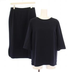 トリアセジョーゼット シチブソデプルオーバー ペンシルスカート セットアップ カットソー 七分袖 タイト