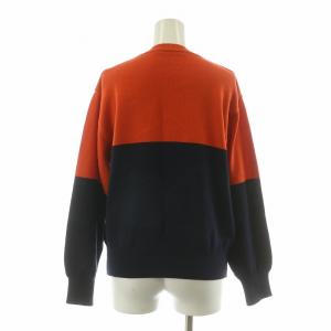 Christian Dior スポーツ SPORTS ニット セーター 長袖 ロゴ ヴィンテージ プルオーバー M オレンジ ネイビー