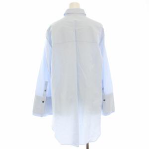 ADORE ブリーズコットンシャツブラウス テールカット 長袖 38 水色 ライトブルー 5318110012 /HN