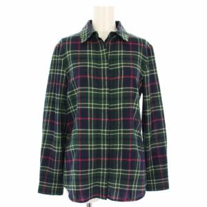 シャツ 長袖 チェック スタッズ IJ38 緑 71141921 /TK