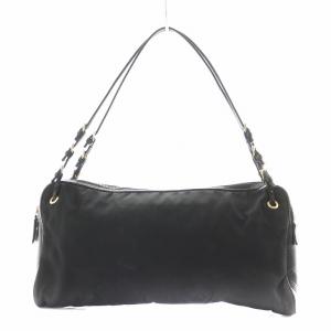 PRADA 三角プレート ハンドバッグ ナイロン ブラック