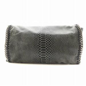 STELLA McCARTNEY ファラベラ ワンショルダーバッグ パイソン柄 チェーン 黒 ブラック /AN16