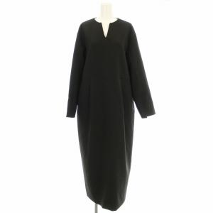 23AW ブラック ドライミドルジョーゼットワンピース 531-3240922