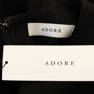 ADORE 23AW ブラック ドライミドルジョーゼットワンピース 531-3240922