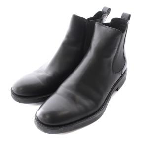 サイドゴアブーツ アンクルブーツ レザー ショート 36 23cm ブラック /NQ