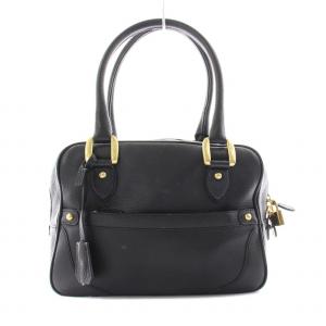 MINI MIA ミニミア ボストンバッグ ハンドバッグ 本革 牛革 レザー ブラック /NQ