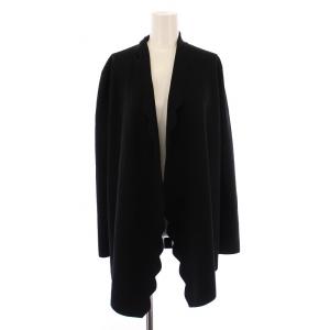ニット カーディガン 長袖 ウール ナイロン M 黒 /BM