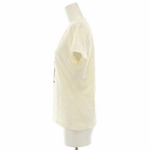 CELINE Tシャツ カットソー 半袖 ラインストーン装飾 プリント L アイボリー /HN