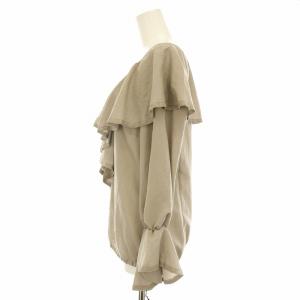 Diagram GRACE CONTINENTAL カリビアンブラウス シャツ 長袖 ビッグカラー フリル レース 36 ベージュ 05312641 /RR