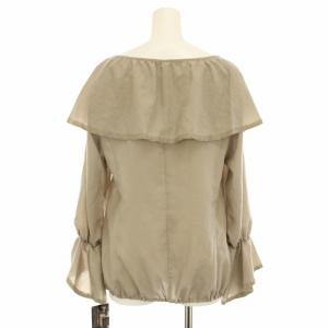 Diagram GRACE CONTINENTAL カリビアンブラウス シャツ 長袖 ビッグカラー フリル レース 36 ベージュ 05312641 /RR