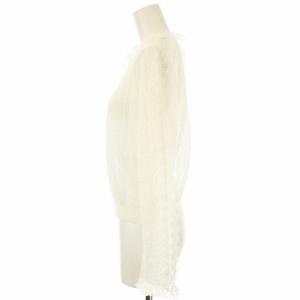 furfur 24SS レース編みトップス シャツ ブラウス 長袖 F 白 ホワイト RWNT241091 /OR