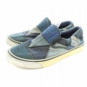 VANSIS W スリッポン デニム パッチワーク US9 インディゴブルー /KUD