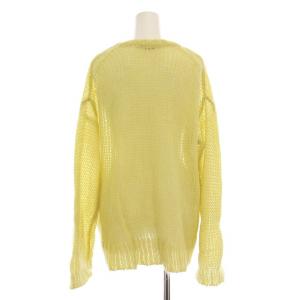 Shinzone モヘア シアー ニット セーター MOHAIR SHEER KNIT 長袖 F 黄色 22AMSNI01