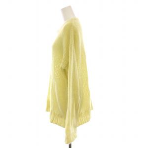 Shinzone モヘア シアー ニット セーター MOHAIR SHEER KNIT 長袖 F 黄色 22AMSNI01