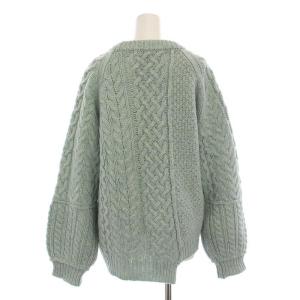 Shinzone リンク ケーブル ニット セーター LINK CABLE KNIT 長袖 F ミントブルー 22AMSNI09