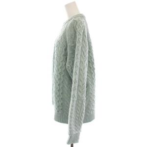Shinzone リンク ケーブル ニット セーター LINK CABLE KNIT 長袖 F ミントブルー 22AMSNI09
