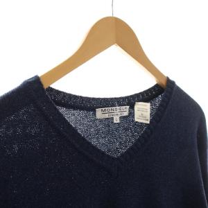 GIVENCHY ムッシュー MONSIEUR ニット セーター プルオーバー 長袖 L ネイビー /NQ