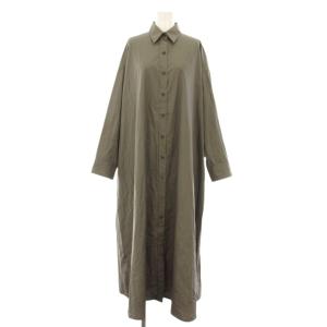 24SS グラッドサム gladsom ワンピース シャツワンピース ロング 長袖 36 カーキ 24040500701010
