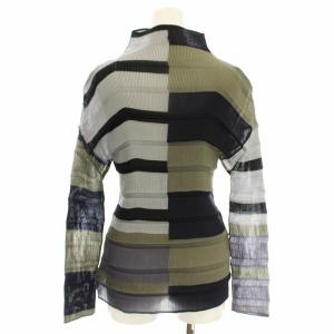 ISSEY MIYAKE プリーツ カットソー IM61FJ119 2 グレー カーキ
