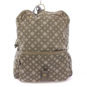 リュックサック デイパック ナイロン モノグラム 総柄 グレー /BB