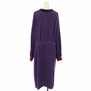 PS Paul Smith ワンピース ロング 長袖 リボン 46L 紫 OP.PS.BS.0022 /TK