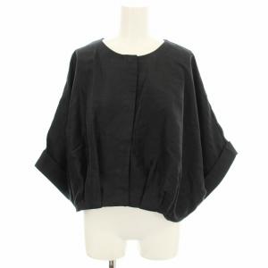 24SS リネンレーヨンクロップドバルーンブルゾン 30242010010 麻 五分袖 ジャケット M