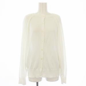 24SS コットンアセテートブレンド2WAYカーディガン ニット M 白 30241016070 /TK