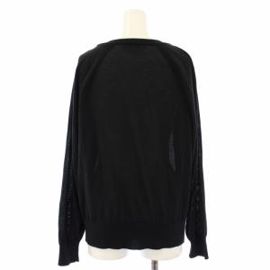 HOUSE OF LOTUS 24SS コットンアセテートブレンド2WAYカーディガン ニット 長袖 M 黒 30241016070