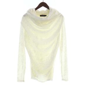 ベロアカットソー ハイネック 長袖 44 白 ホワイト 1397200100 /RO