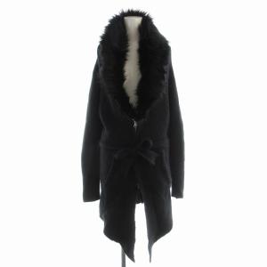 ニットコート ジップアップ フェイクファー 44 黒 ブラック 1395210300 /EE