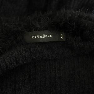CIVARIZE ニット セーター 長袖 オフタートル アシンメトリー 44 ブラック /MY OS
