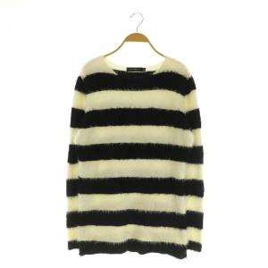 ニット セーター 長袖 ボーダー 44 ブラック ホワイト /MY OS