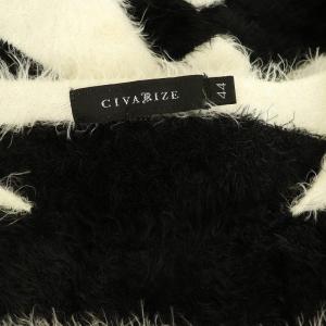 CIVARIZE ニット セーター 長袖 ボーダー 44 ブラック ホワイト /MY OS