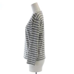 SAINT JAMES バスクシャツ カットソー ボーダー ボートネック 七分袖 USA30 グレー 白 ホワイト /RO