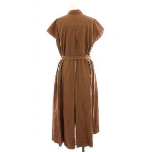 BLUE LABEL CRESTBRIDGE シャツワンピース ノースリーブ ロング 38 茶 55J04-404-56 /YM