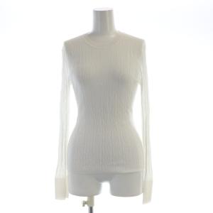 24AW LUTON MIMI カットソー シアー シースルー 長袖 38 白 ホワイト 03-4301721-000-038