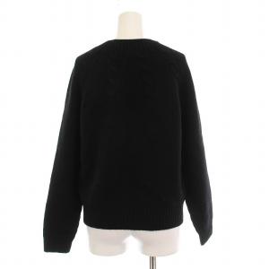 MARGARET HOWELL ニット セーター 長袖 ケーブル編み 2 黒 578-6263021 /YM