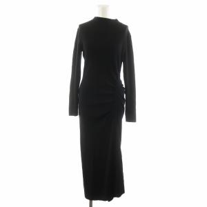 24AW YORK KENNY ニットワンピース ロング丈 長袖 ウール 38 黒 ブラック 4305745