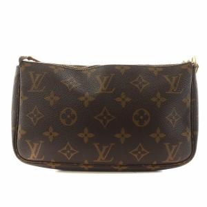 LOUIS VUITTON モノグラム ポシェットアクセソワール ショルダーバッグ ブラウン M51980
