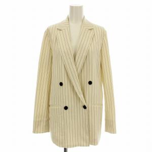 23SS LooseWeave ストライプ柄 ダブルブレストジャケット JKCYSM0418 リネン混