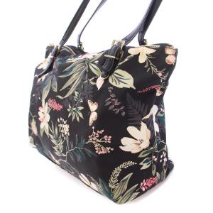 kate spade new york トートバッグ ハンドバッグ ナイロン 花柄 総柄 黒 ブラック /BB