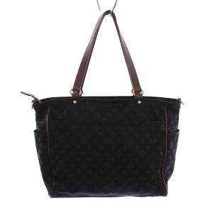 russet トートバッグ ハンドバッグ 総柄 ナイロン レザー 紺 /YM