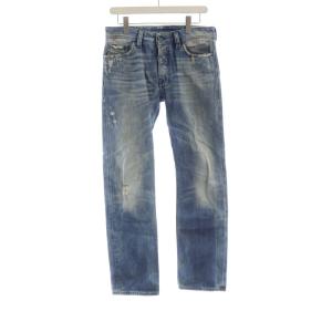 SAFADO デニムパンツ ジーンズ ジーパン ダメージ加工 ボタンダウン W28L30 インディゴ /RO