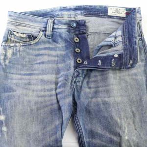 DIESEL SAFADO デニムパンツ ジーンズ ジーパン ダメージ加工 ボタンダウン W28L30 インディゴ /RO
