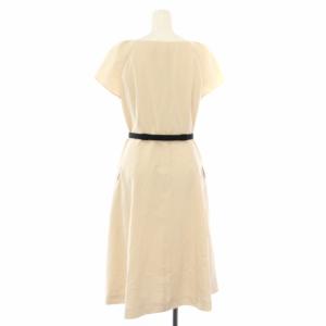 TO BE CHIC ワンピース 半袖 ロング ベルト付き 40 ベージュ W5J15-365-40 /TK