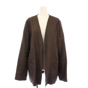 Linen Collarless リネンカラーレス ブレザー ノーカラージャケット アウター 前開きトッパー