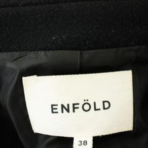 ENFOLD ウールチェスターコート 3009A630-1580 ロング コート 38 黒 ブラック /G