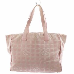 CHANEL ニュートラベルラインMM ココマーク トートバッグ ハンドバッグ ショルダーバッグ レザー ナイロン 8番台