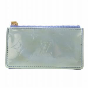 モノグラムヴェルニ ポシェットクレ コインケース 小銭入れ キーリング キーケース 水色 ライトブルー